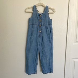 Zara girls denim jumpsuit
